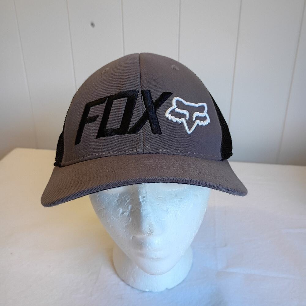 Fox Racing Black Embroidered Head Logo FlexFit Truckee Hat Cap Size L/XL